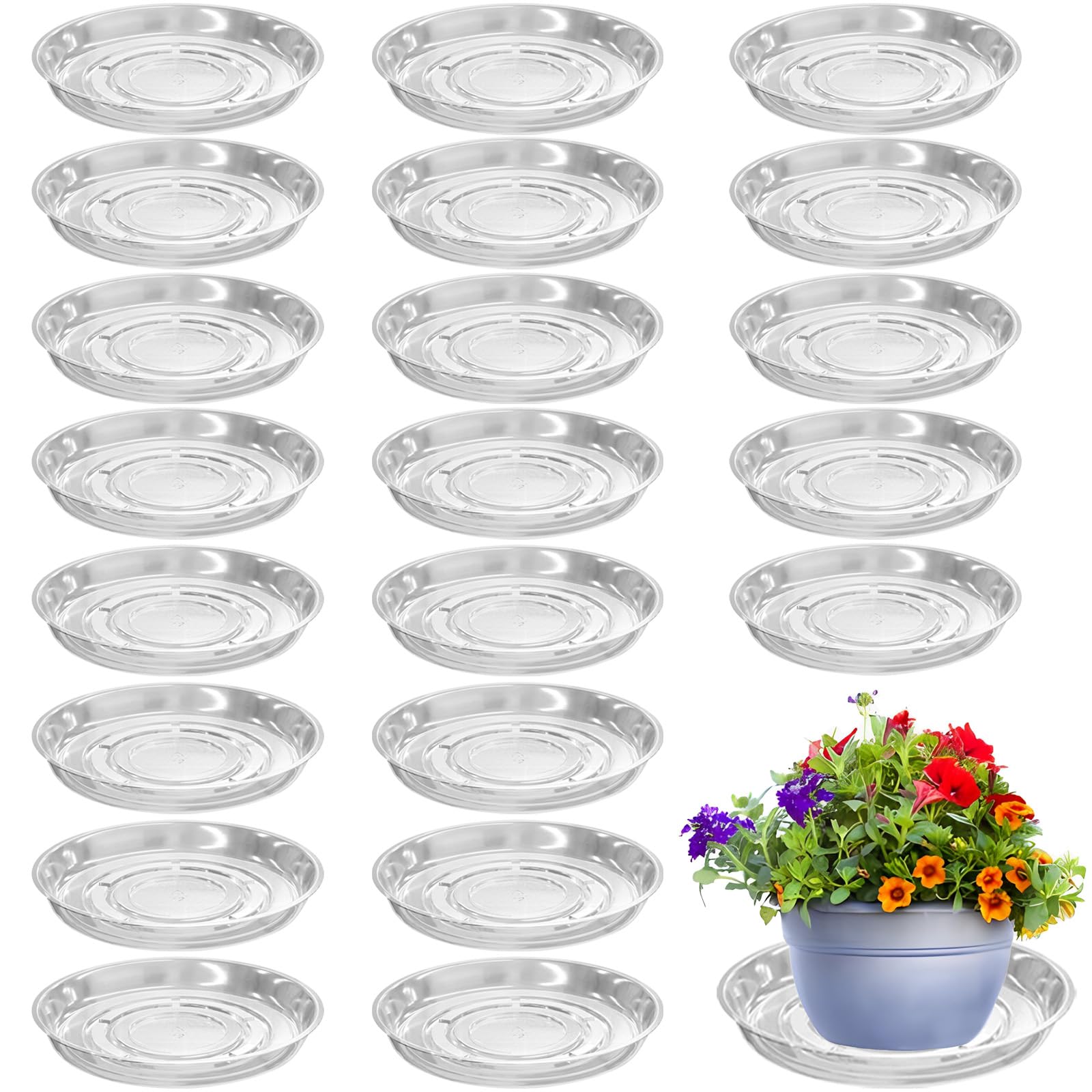 Soucoupe En Plastique Transparent De 20 Cm (8 Po.), Plateau