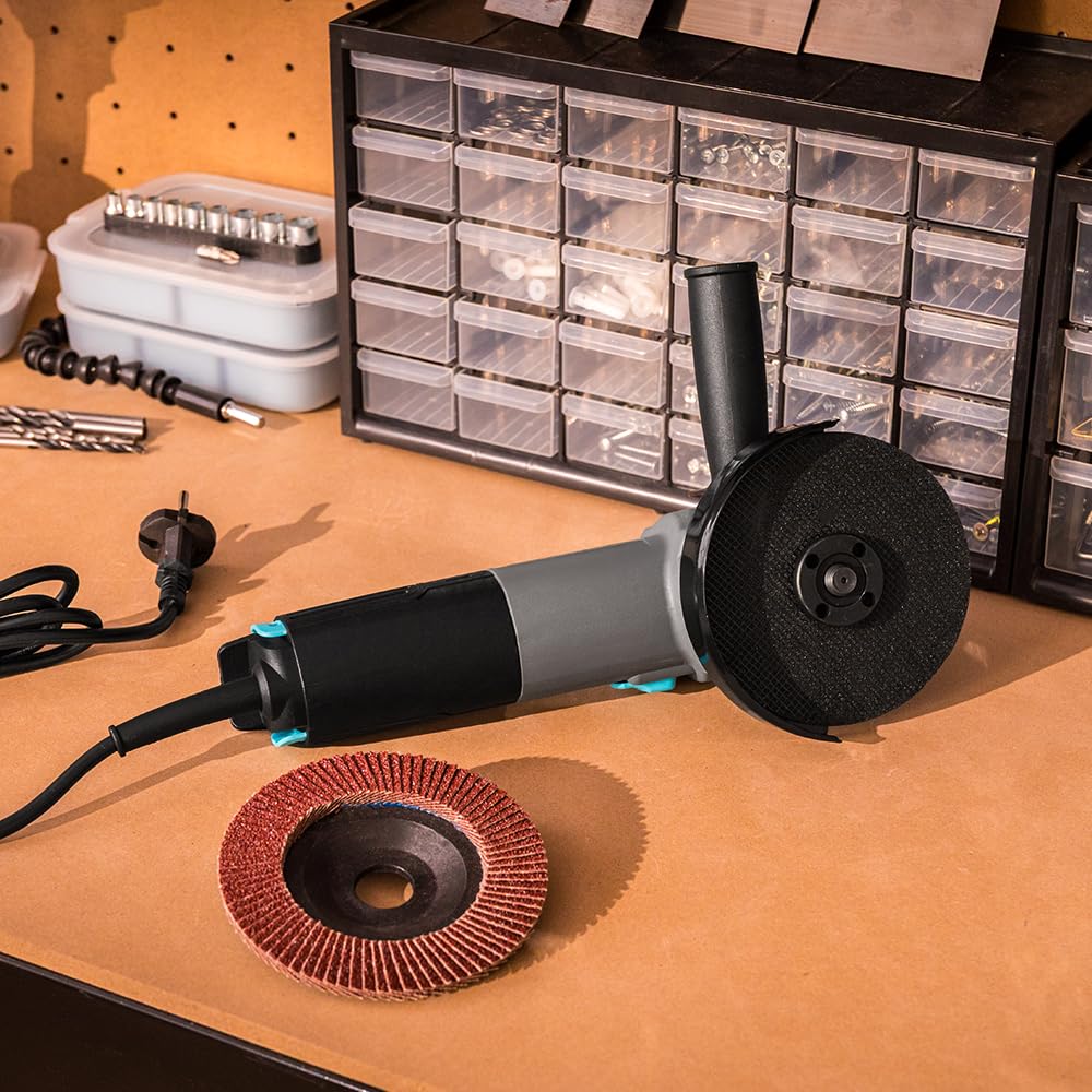 Cecotec Meuleuse d’Angle Électrique RadialPower 780 Filtra. 780W, Filtres pour Protéger le Moteur, Compatible avec des Disques de 115mm, Vitesse jusqu’à 12 000 tr/min, Inclut 2 Disques et Mallette