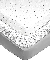 Vista 29 de American Baby Company Paquete de 3 sábanas bajeras para cuna de 100 % algodón natural de 52 x 28 pulgadas, suaves, transpirables, hipoalergénicas