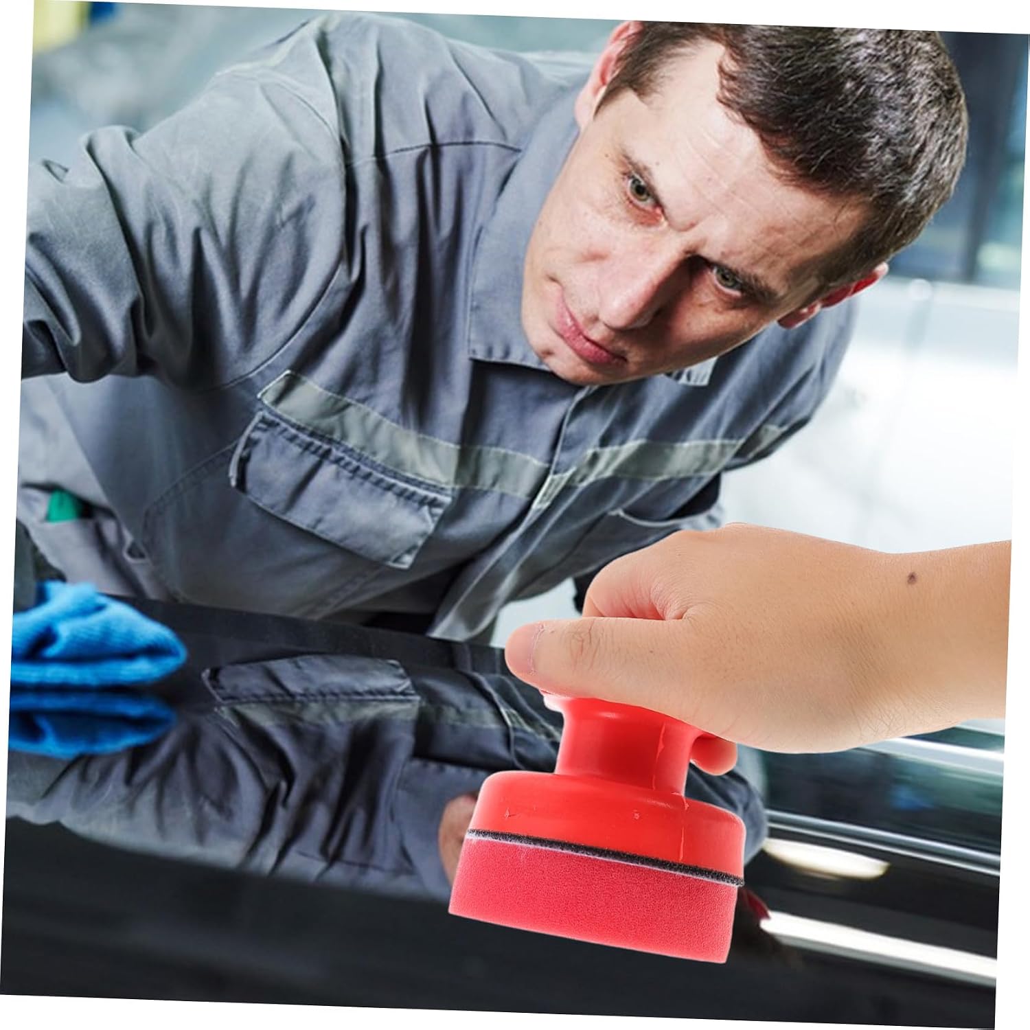 Ciieeo Sided Hand-Hold Polished Sponge for Car Waxing Buffing Pads Polisher Pads Dish Sponge Polishing