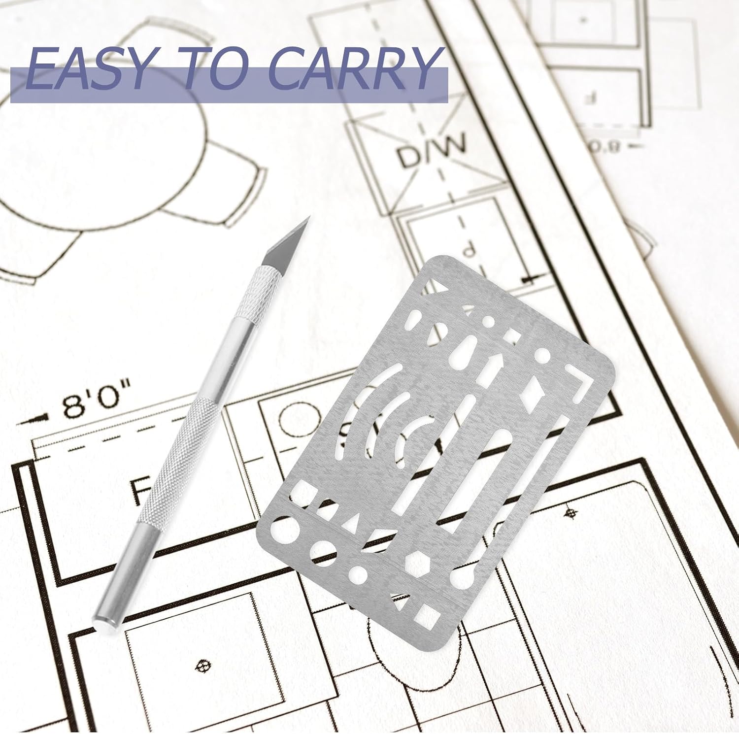 Stainless Steel Erasing Shield for Drawing 3 Pcs Drafting
