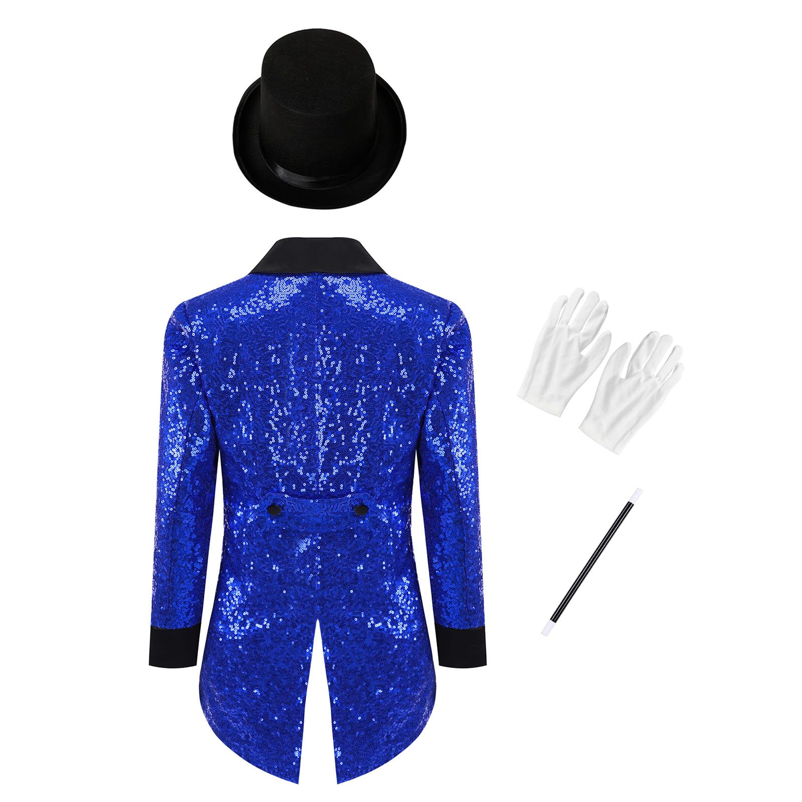 Jungen Pailletten Anzug Elegant Jacket Glitzer Kinderanzug Kinderanzug Kleidung Set Kinderjacke Festanzug Jungs Hochzeit Hochzeit