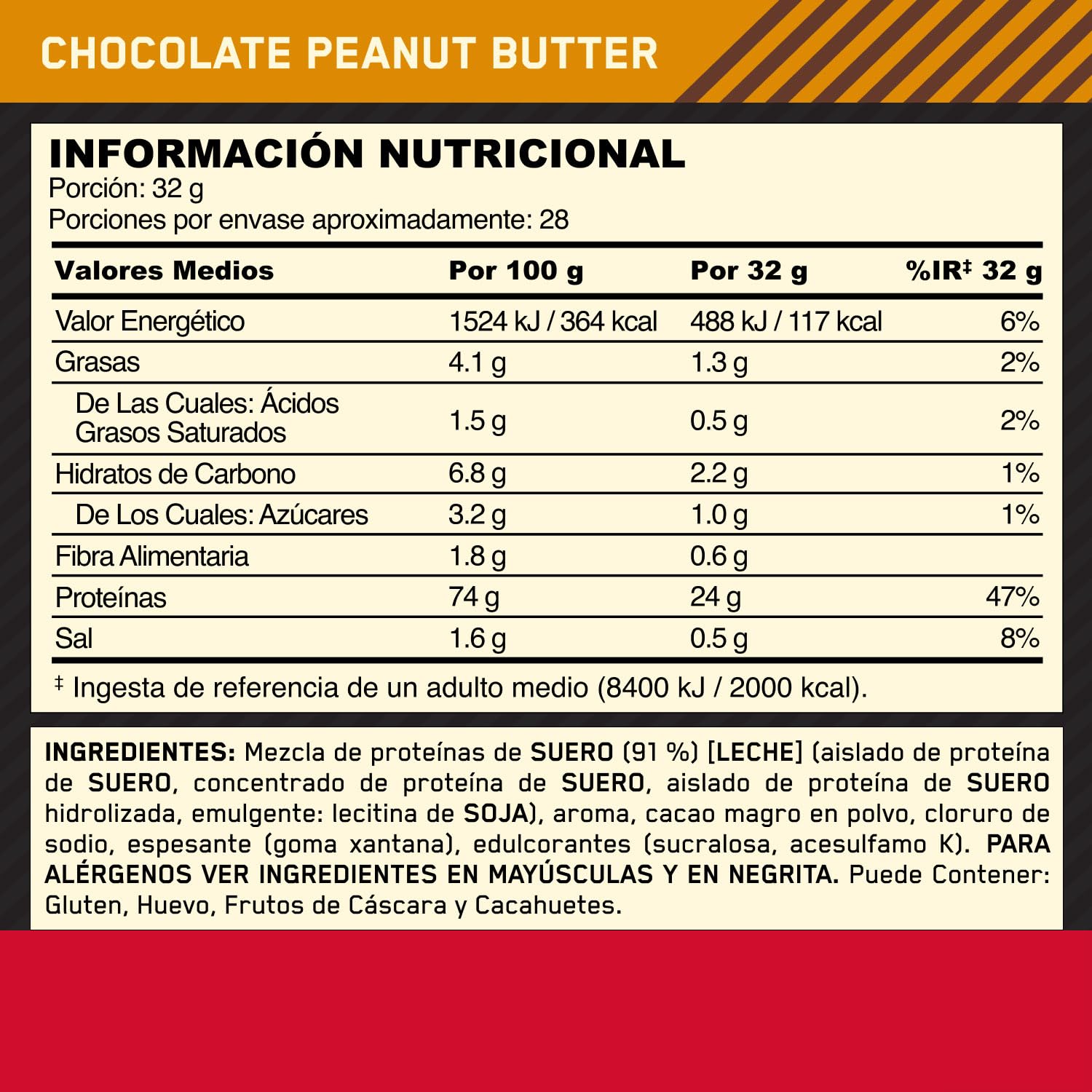 Optimum Nutrition Gold Standard 100% Whey Proteína en Polvo, 896g
