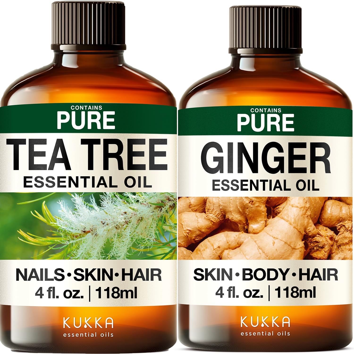 Amazon.com: Tea Tree Oil for Skin & Ginger Essential Oil Set