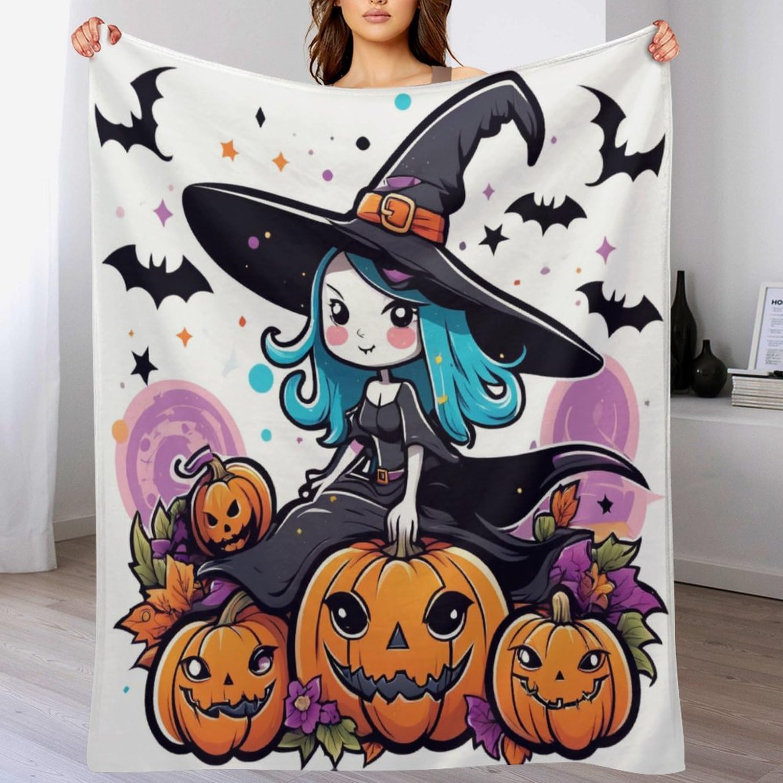 Couverture flanelle Halloween supérieure, plaid polaire lit et sofa