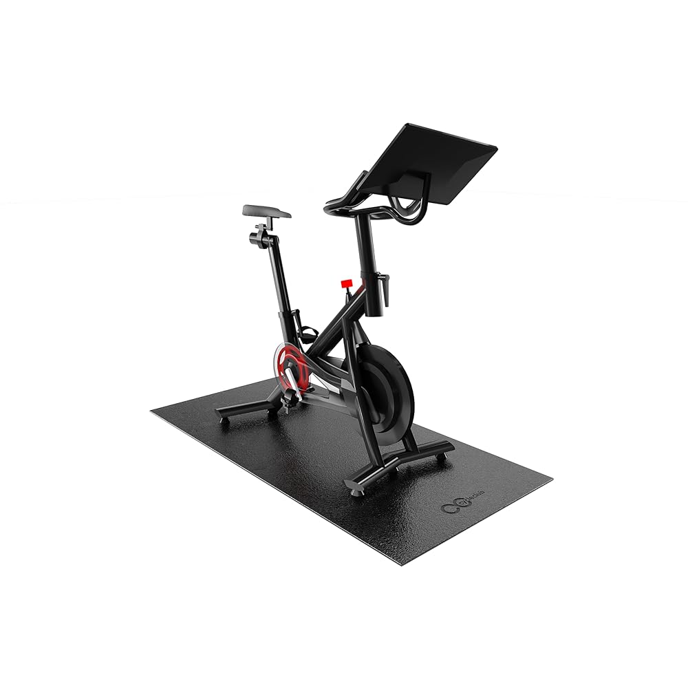 Cycleclub 30 x 76 Bike Mat Compatible with Peloton Bike, 6mm Thick, Under Exercise Bike Trainer Mat for Stationary indoor spin bike,Hardwood Floor Carpet