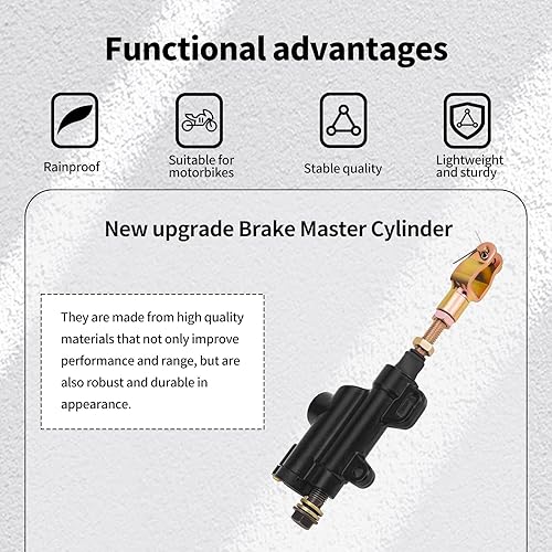 Miniatura 5 de El cilindro maestro de freno trasero se adapta a la mayoría de motocicletas de motocross de 50 cc, 70 cc, 90 cc, 110 cc, 125 cc, cuatrimoto, quad,