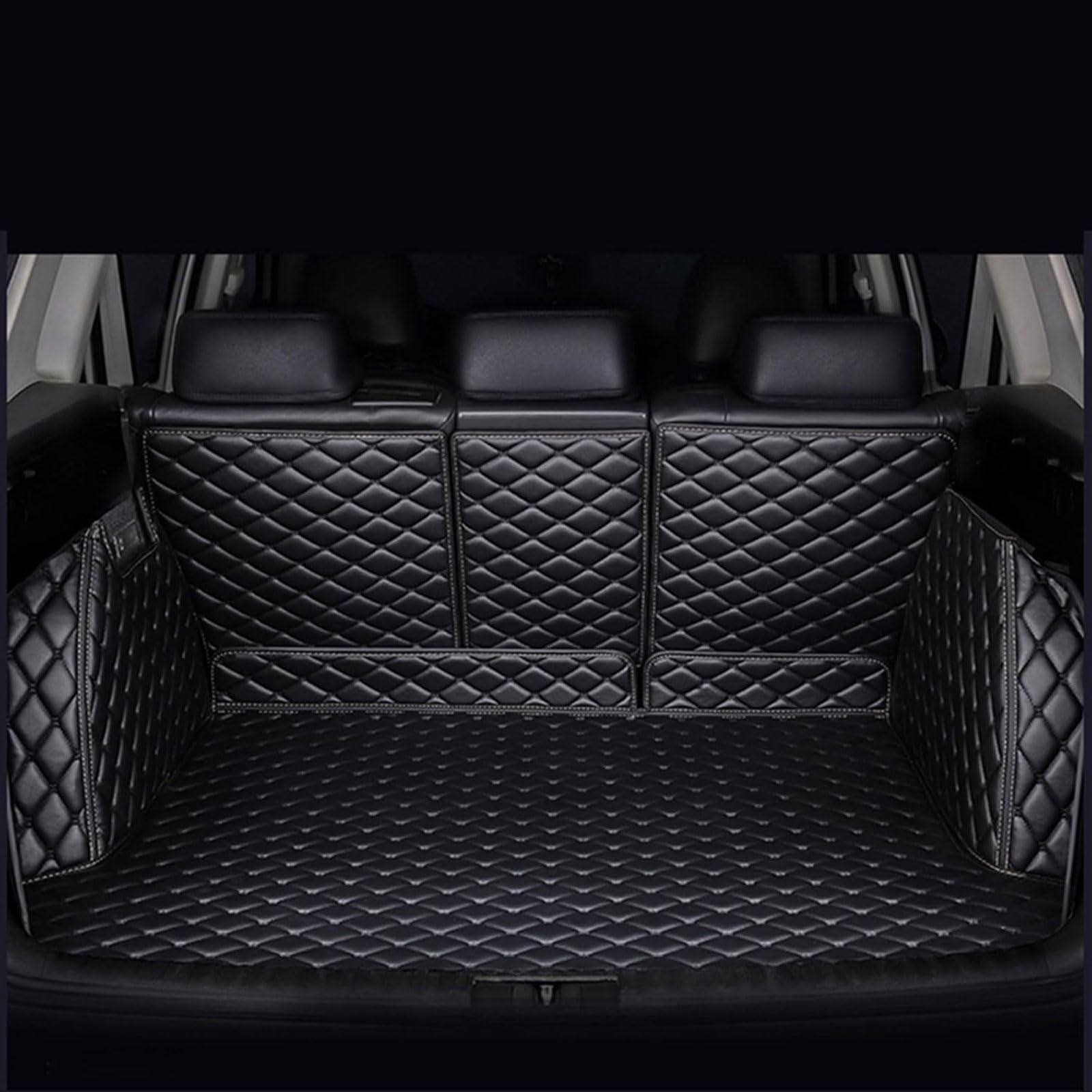 Car Cargo Liners for Audi A4 Avant 2010 2011 2012 2013 2014, Full Coverage Leather Boot Liner, Car Boot Protector Interior Accessories,Black