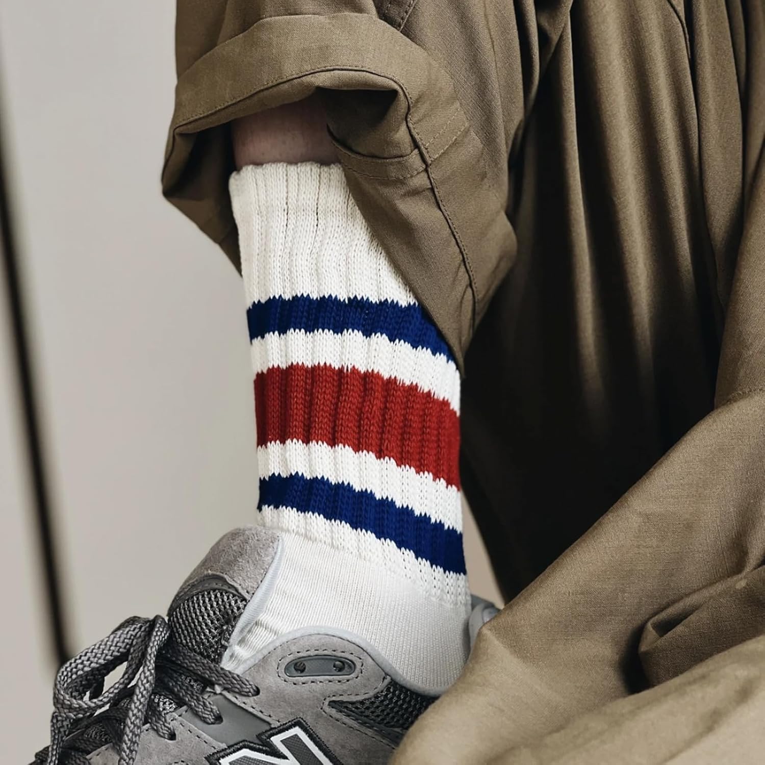 Fun Novelty Retro Striped Crew Socks For Women Sporty Calf Casual Cotton Tube Socks Women - Image 6