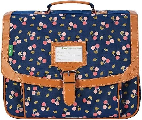 Tann's Cartable CP 38 cm fille - Bleu/Rose imprimé Cerise