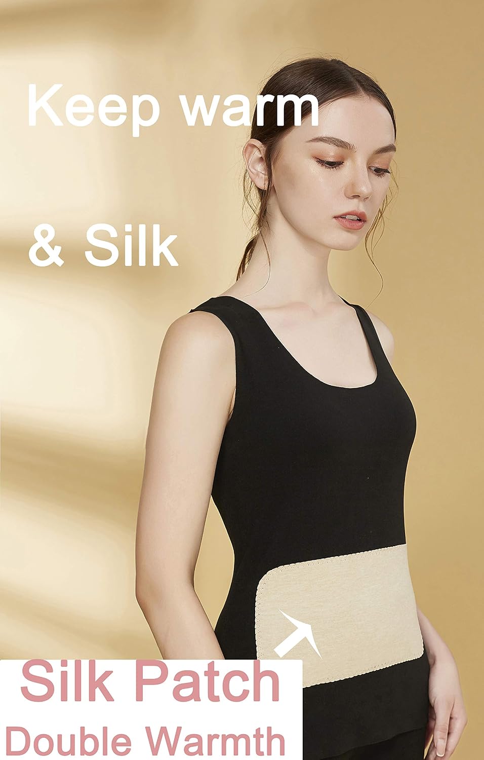 Cherish 2 Pack Thermal Underwear for Women, Sleeveless Lightweight Tank Top Vest Base Layer