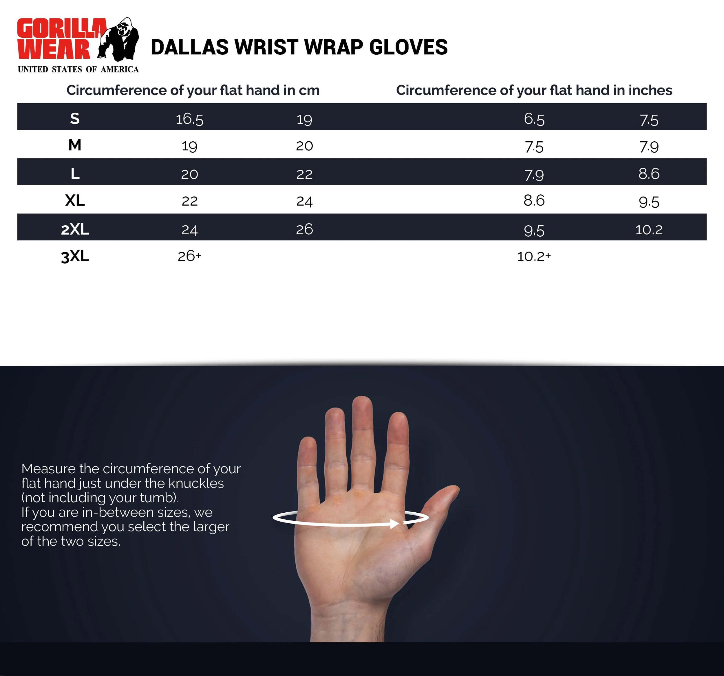 Gorilla Wear Dallas Wrist Wrap Gloves - czarne akcesoria do kulturystyki i fitnessu dla mężczyzn