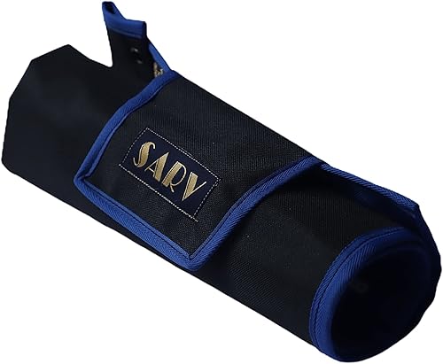 Miniatura 9 de Bolsa organizadora enrollable para llaves y herramientas, 12 bolsillos métricos, hecha a mano, impermeable, de PVC, laminado, balístico, de