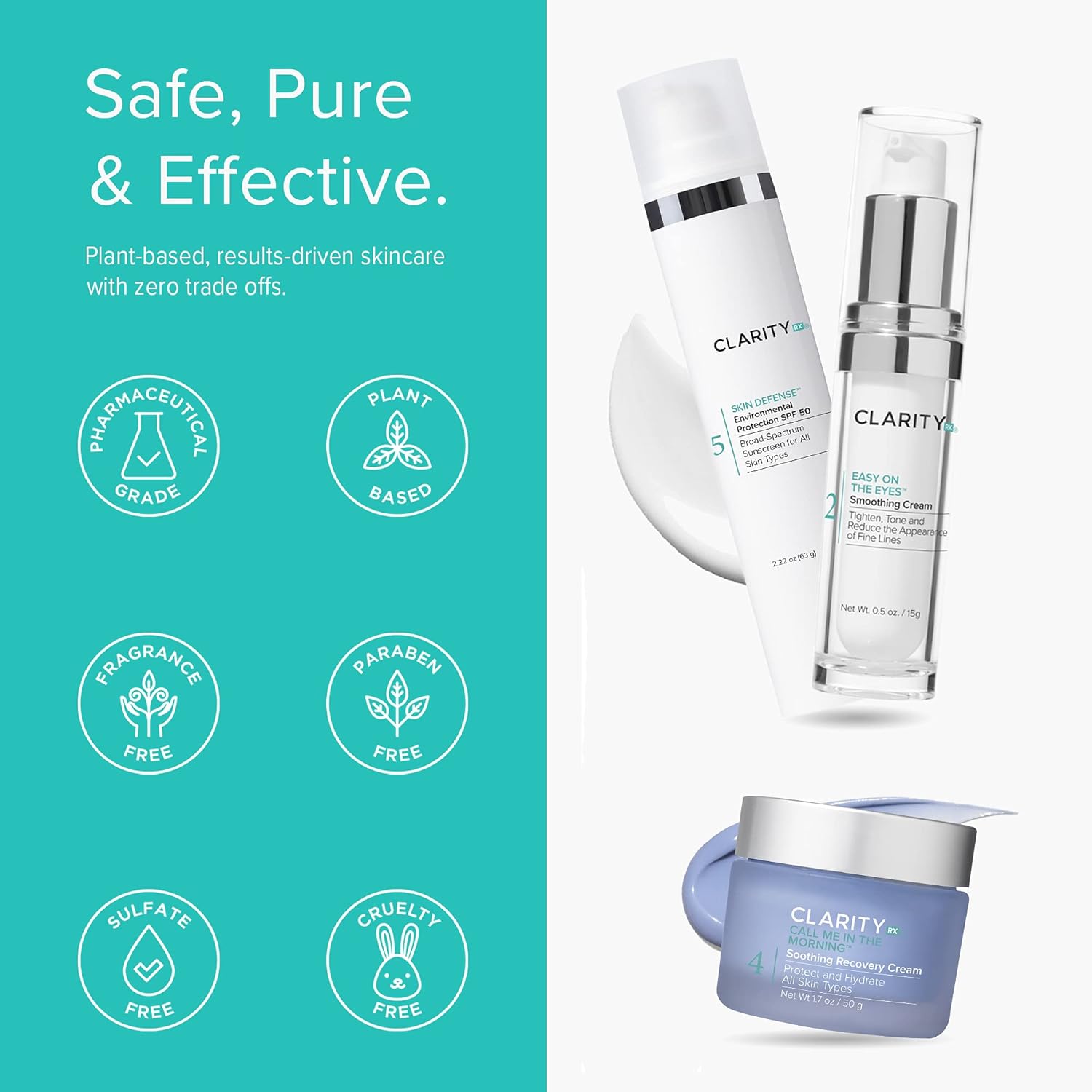 ClarityRx Call Me In The Morning Soothing Recovery Face Cream for All Skin Types (1.7 oz)