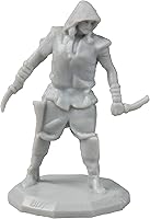 Vista 6 de 28 mini figuras de fantasía pintables, todos los diseños únicos, tamaño hexagonal de 1 pulgada compatible con DND Dungeons Dragons, Pathfinder