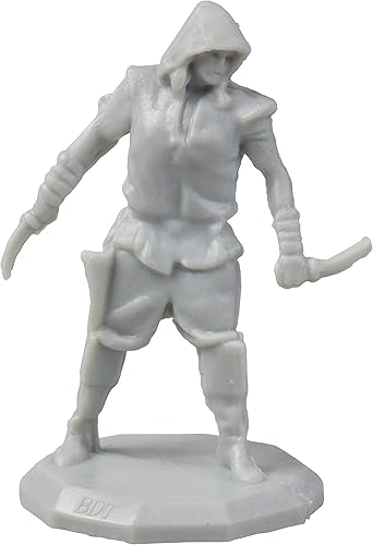 Miniatura 7 de 28 Paintable Fantasy Mini Figures- All Unique Designs- 1" Hex-Sized Compatible w DND Dungeons Dragons, Pathfinder, RPG Tabletop Games- Features