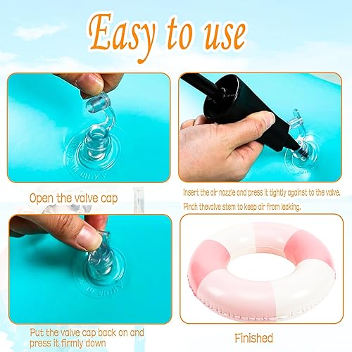 Miniatura 5 de Tubos de piscina, 2 flotadores inflables de piscina para adultos, flotadores de piscina inflables, balsa de piscina, fiesta, agua, verano, playa,