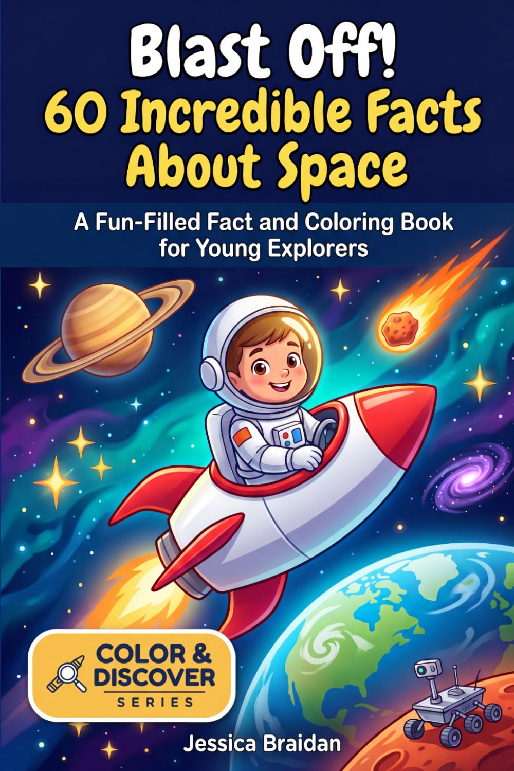 Blast Off! 60 Incredible Facts About Space: A Fun-Filled Fact and Coloring Book for Young Explorers (COLOR & DISCOVER)