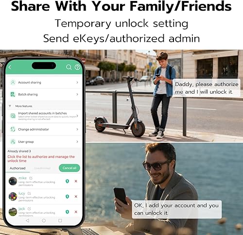 Miniatura 5 de eLinkSmart - Cerradura de cable de huellas dactilares, cerraduras para nevera con control de aplicación Bluetooth, candado inteligente biométrico