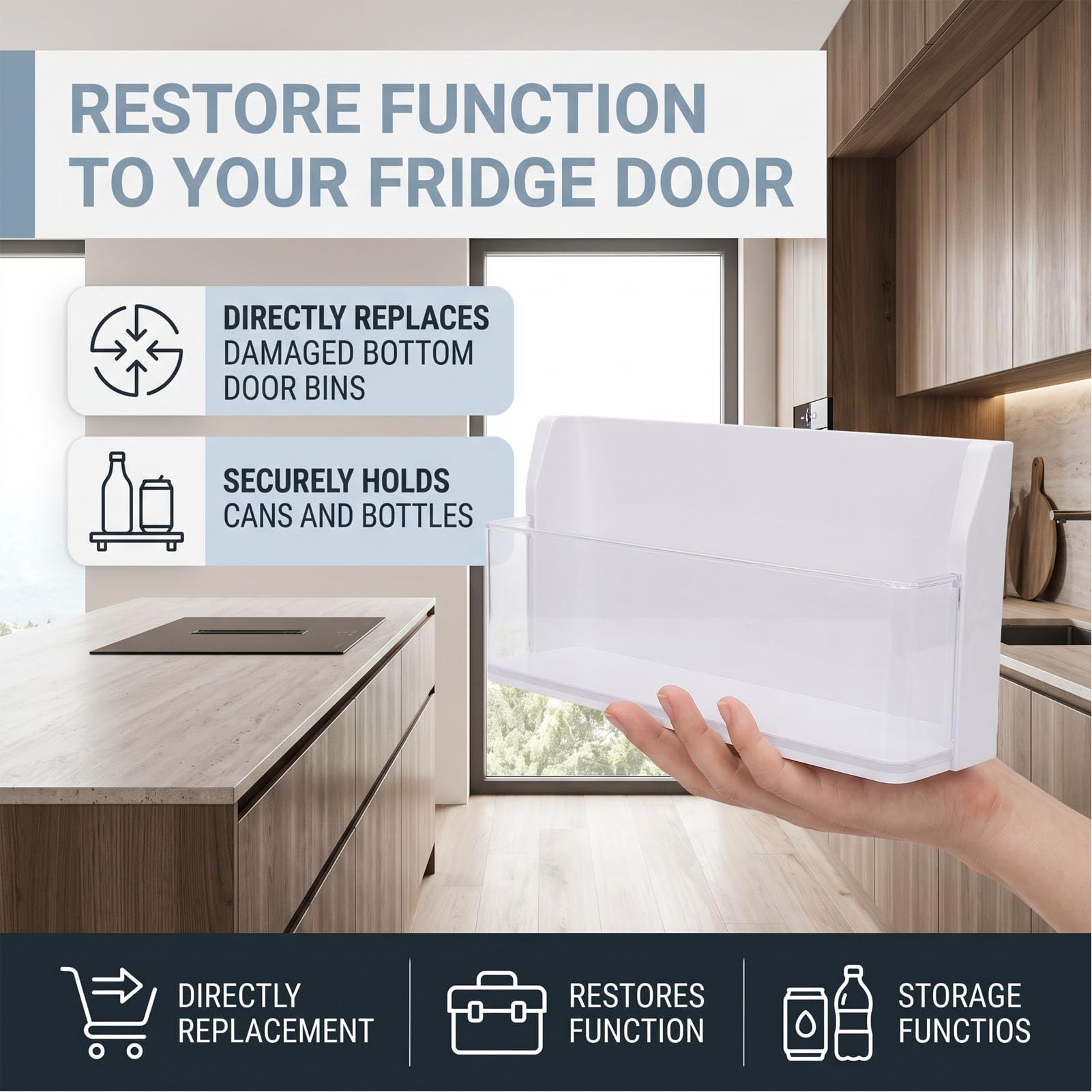 Luocute Estante de Puerta para Refrigerador LFX28968ST/01