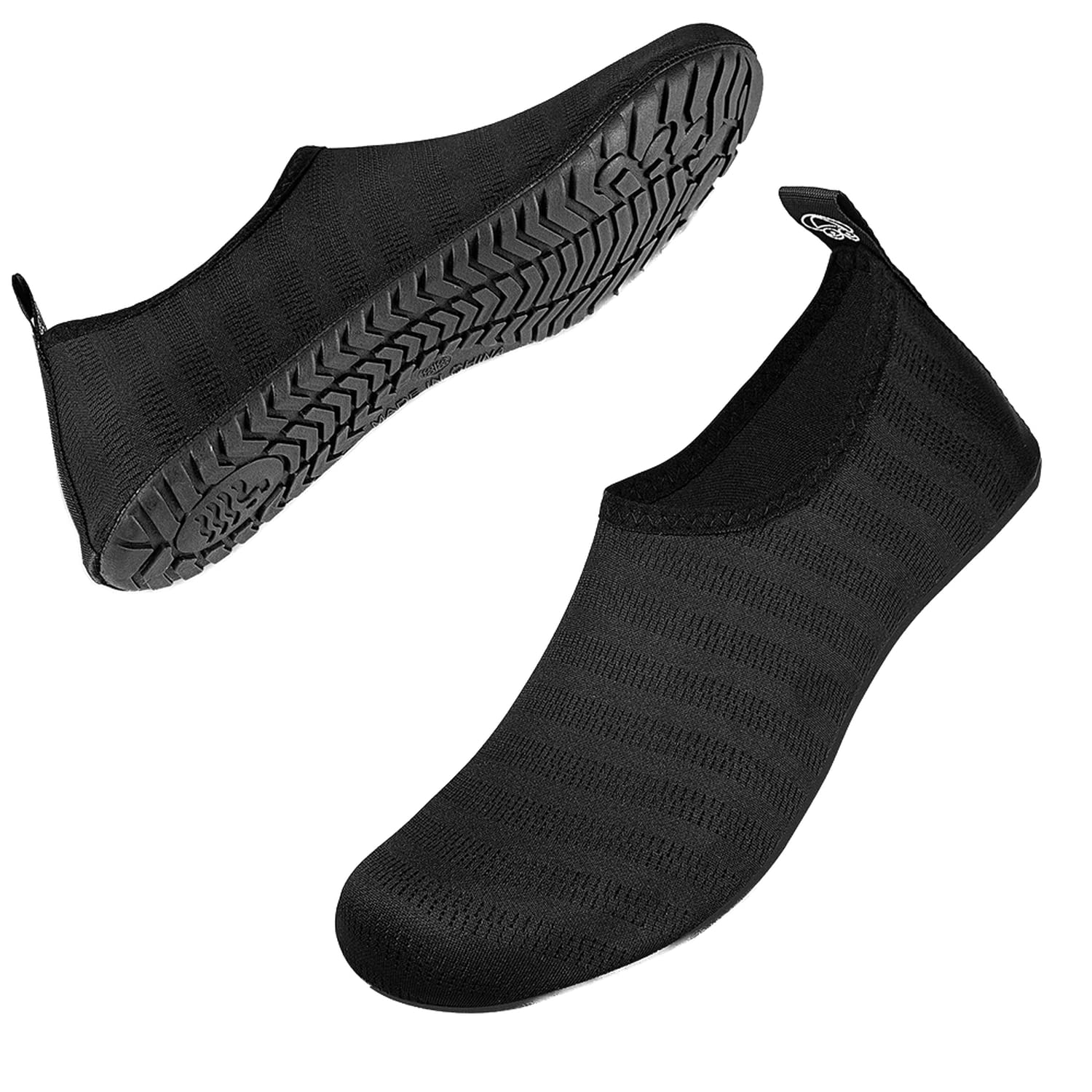 Water Shoes Quick Dry Swim Aqua Barefoot Socks for Women Men(Black Size 14)-image-36