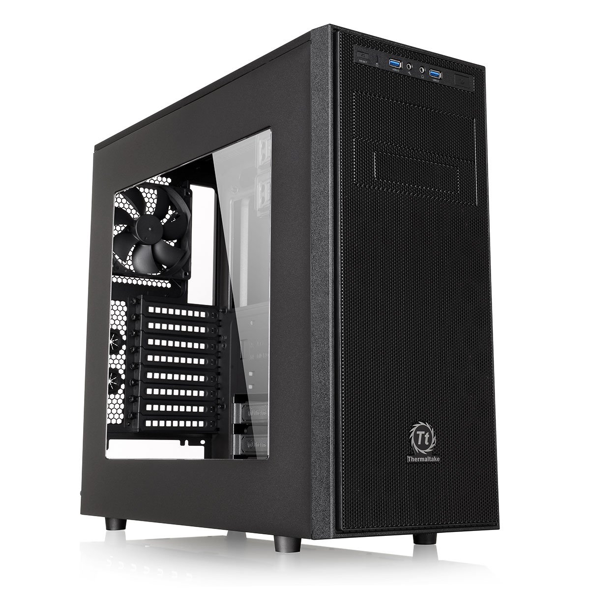 Thermaltake CA-1C9-00M1WN-00 Versa H34 Gaming Window Mid-Tower Chassis - Black