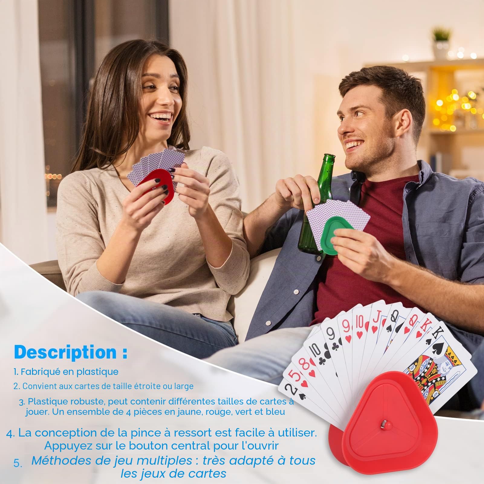 Porte-cartes à Jouer, Support de Cartes à Jouer, Portable pour Enfants