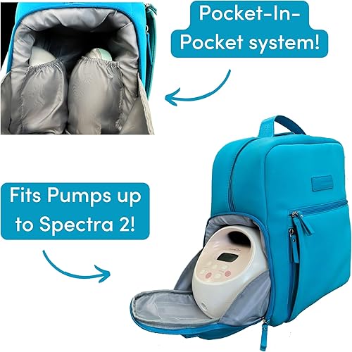 Miniatura 9 de Sarah Wells Fiona - Mochila para extractor de leche, neopreno, lavable a máquina, bolsillos aislados, sistema de bolsillo en el bolsillo, Rosa