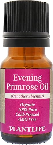 Plantlife Aceite portador de onagra, prensado en frío, sin OMG y sin gluten, para piel, cabello y cuidado personal, 0.3 fl oz