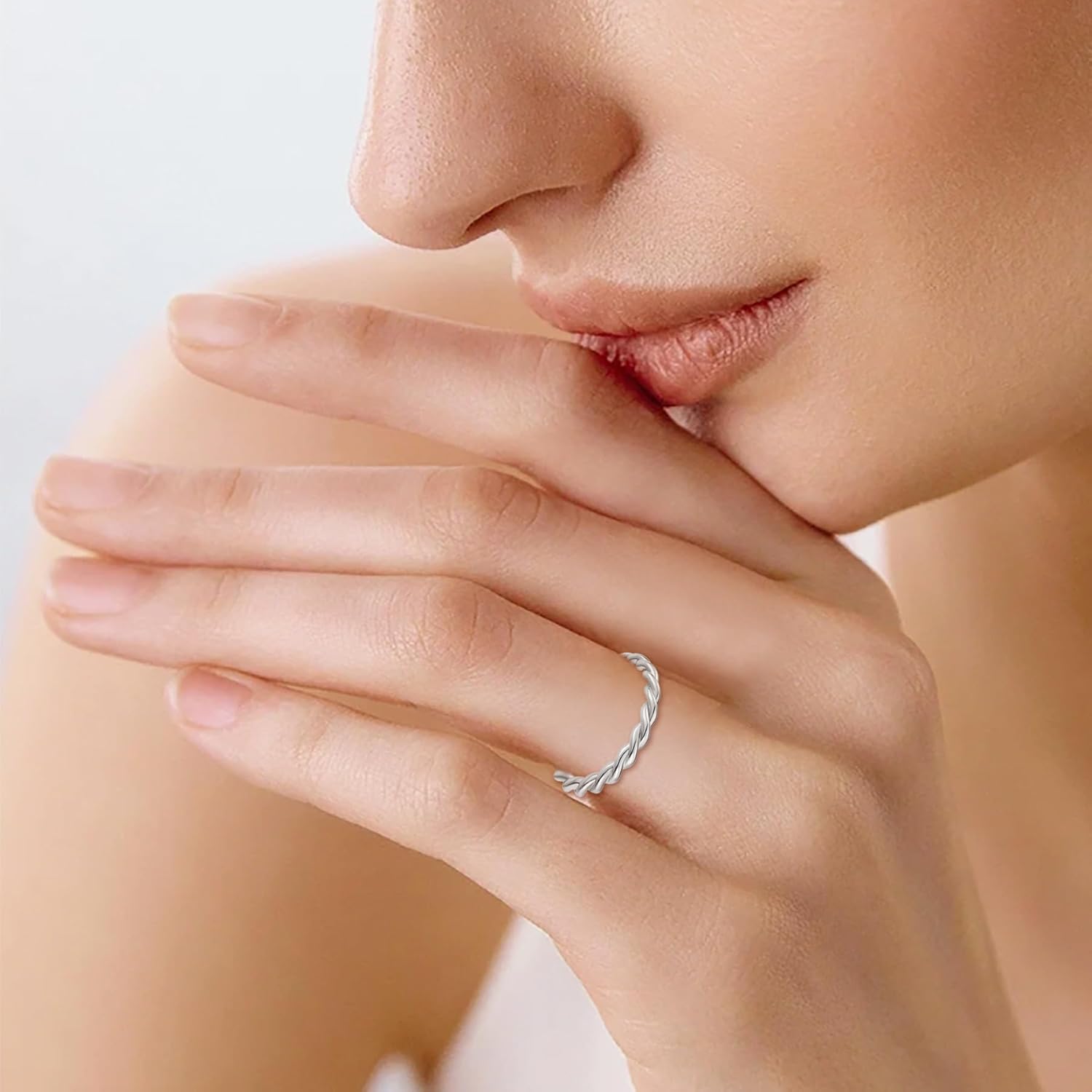 Twisted Rings 925 Sterling Silver Stackable Ring Jewelry Gifts for Women - Image 5