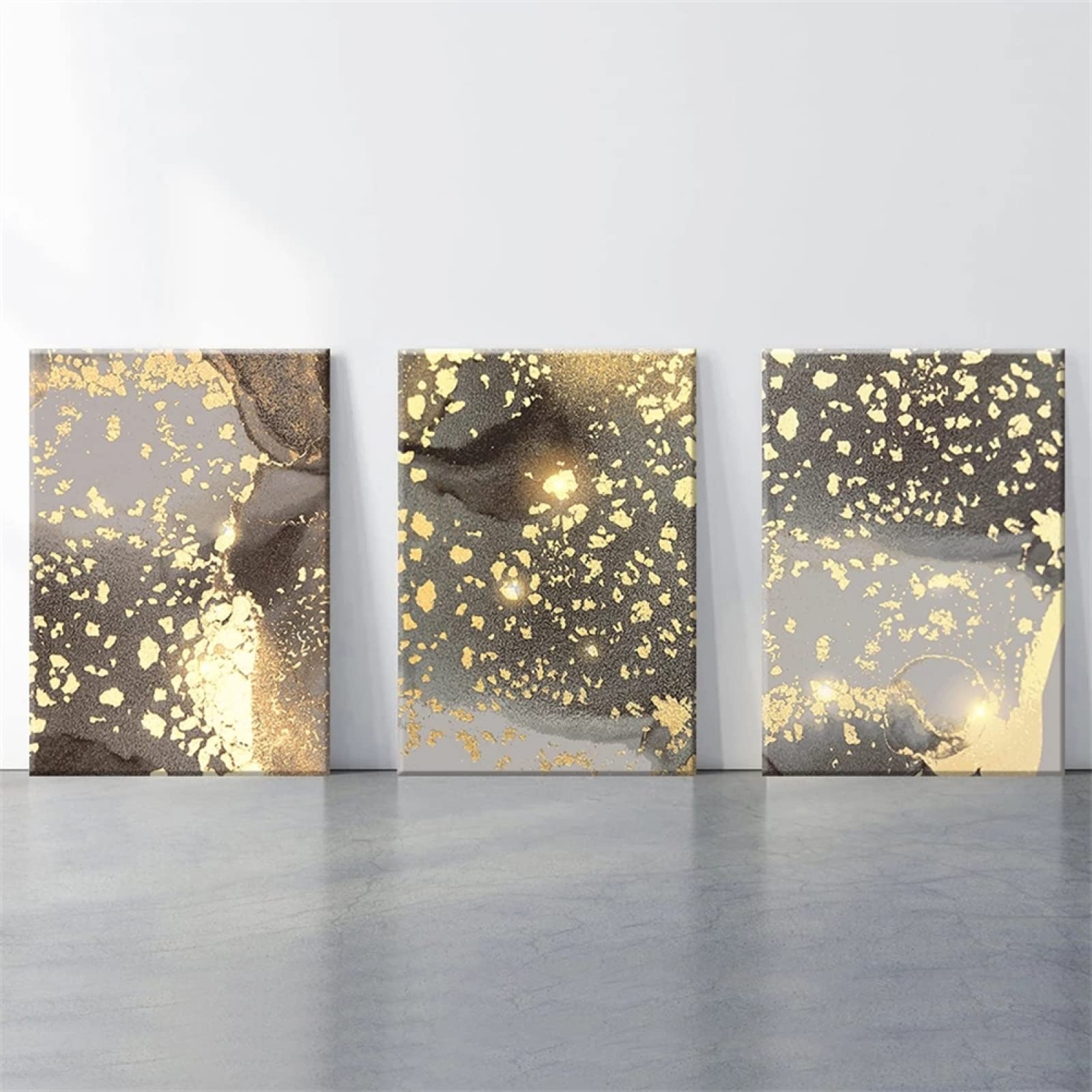 3 Pack 5D Full Drill DIY Diamond Painting Kits Sprinkle Gold Gray Marble 30x40cm Pictures Diamond Art Painting Crystal Rhinestone Embroidery for Adults and Kids Canvas Arts Craft Home Wall Decor Gift