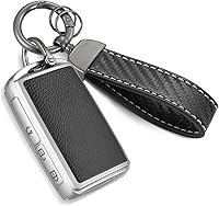 Vista 51 de Funda para Llavero de Audi con Accesorios de Llavero de Cuerda Trenzada de Metal, Estuche Suave Mejorado para Llave A3 A6-A8 E-Tron S3 RS6-7 SQ7-8
