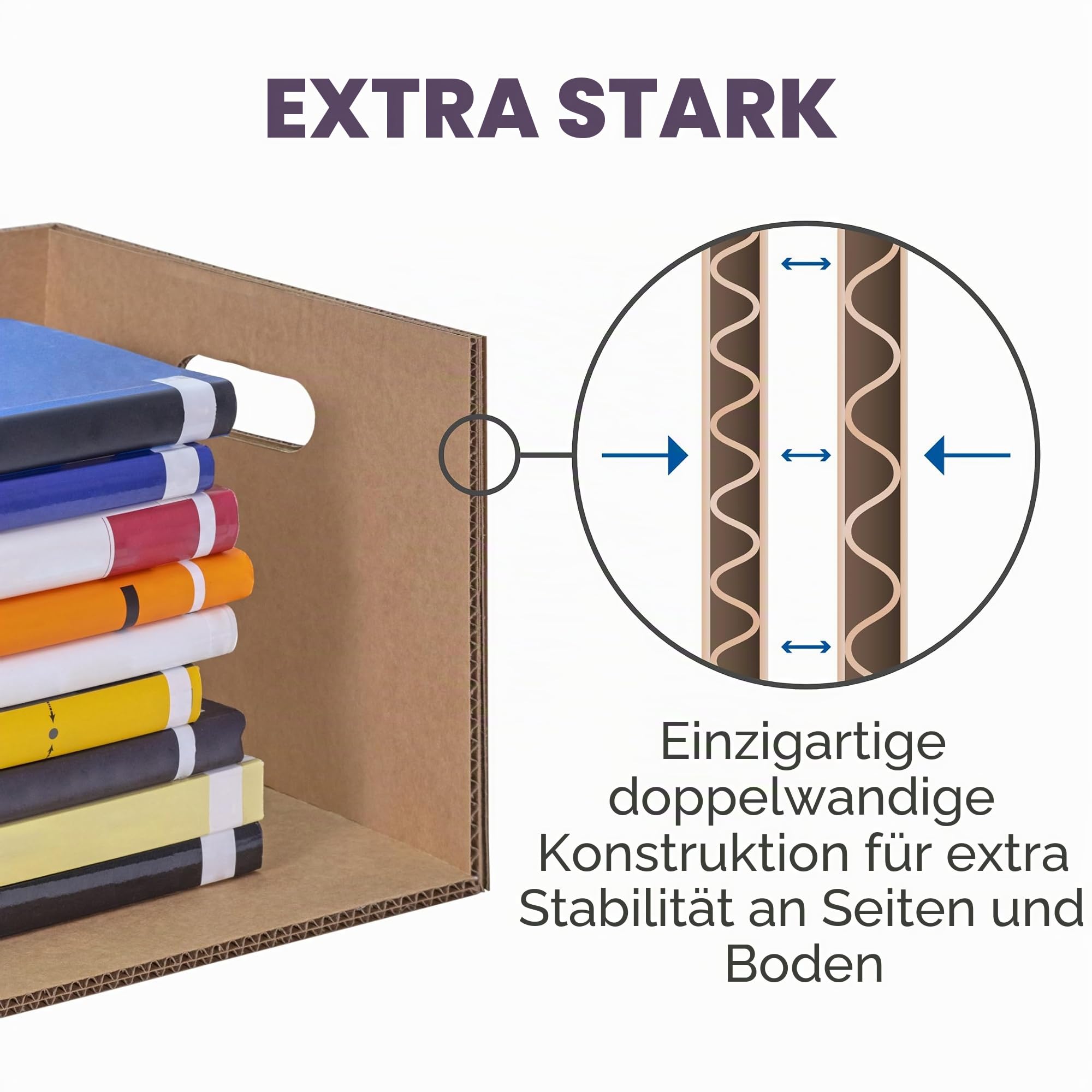 BANKERS BOX Classic 7716401 Umzugskarton, verstärkte Griffe, bandfreie Montage, Karton mit Deckel, 8 kleine und 4 mittelgroße Kartons, 12 Stück
