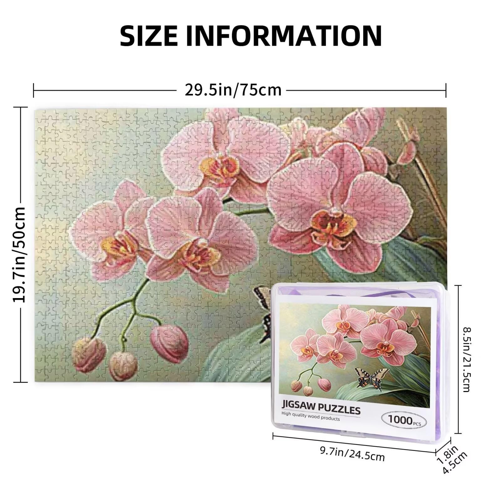 Puzzle kwiatowe, 6000 elementów, różowe puzzle dla dorosłych, z pudełkiem na prezent, "zrób to sam", duże drewniane puzzle dla dorosłych, gra zręcznościowa dla całej rodziny, prezenty dla kobiet, 105
