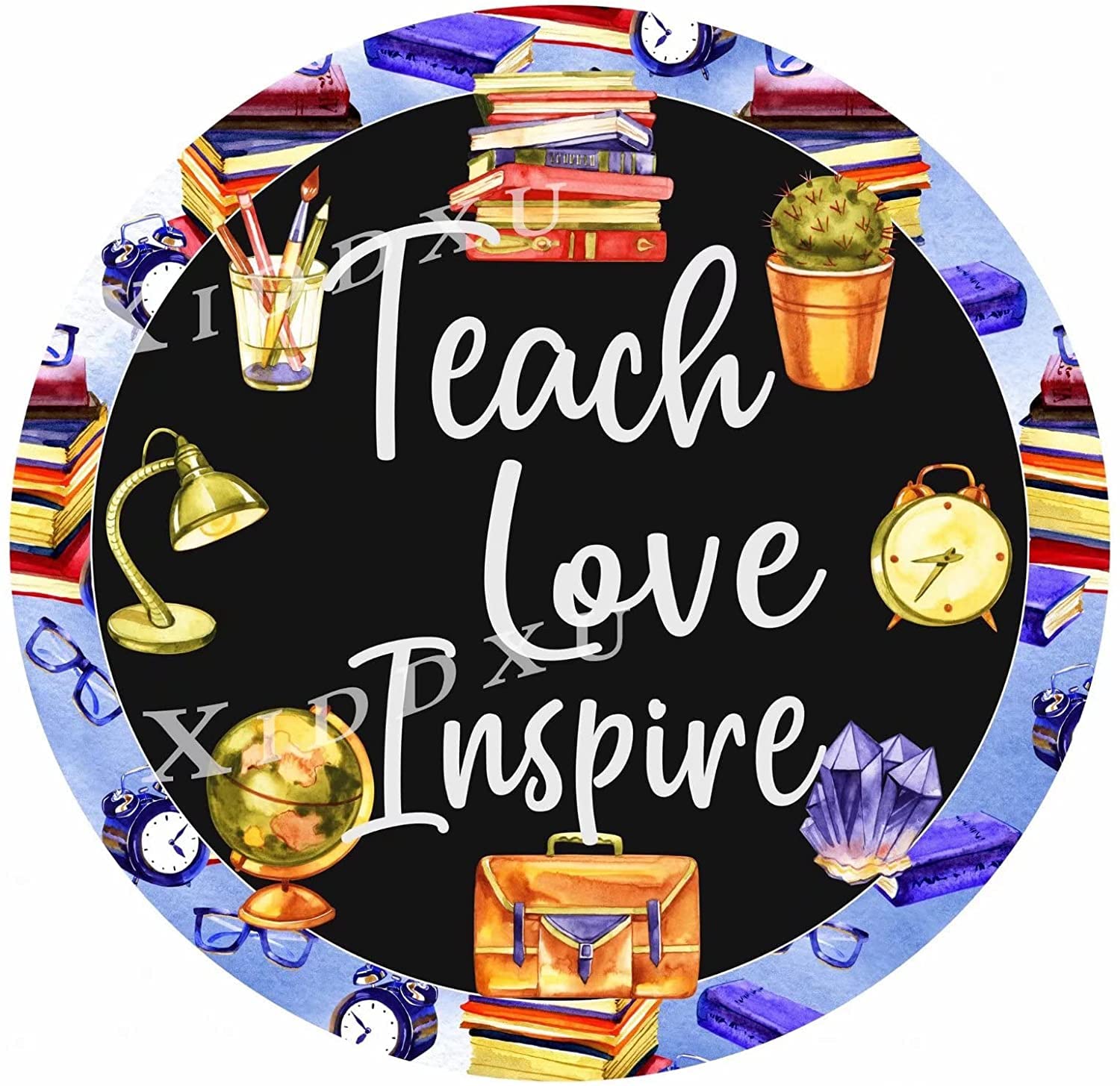 Education Teacher School Back To School Happy Teachers Day Vintage Style Round Tin Sign Schoolroom Wall Sign Office Decor Wall Art Library Decor Classroom Sign Anniversary Housewarming Gift12x122Inch