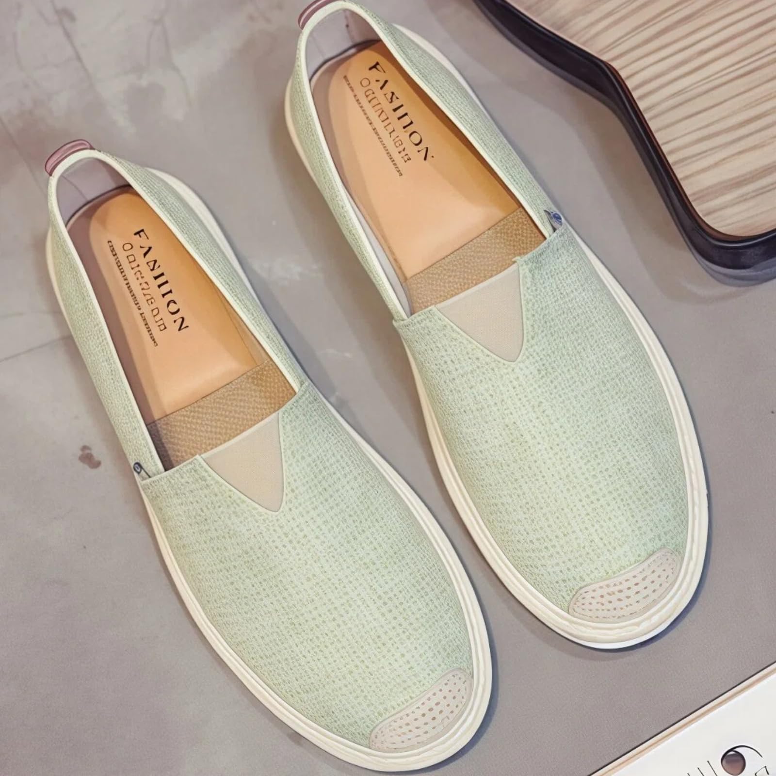Zapatos Pescador Hombre Verano Lona Bajos SIN Cordones Informales