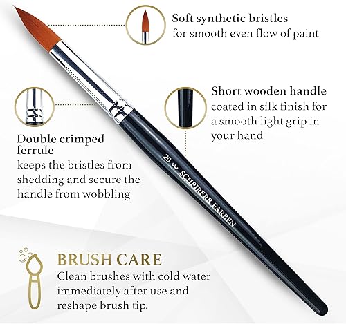 Miniatura 7 de SCHPIRERR FARBEN - Juego de 48 pinturas de acuarela, juego de 10 pinceles redondos