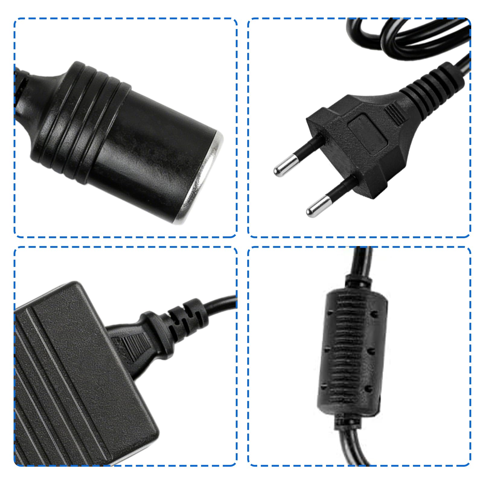 180W 15A AC à DC Adaptateur Converter, 220V vers 12V Adaptateur Allume Cigare Secteur，Adaptateur Secteur, Adaptateurs Transformateur Convertisseurs pour Glacière, Aspirateur de Voiture