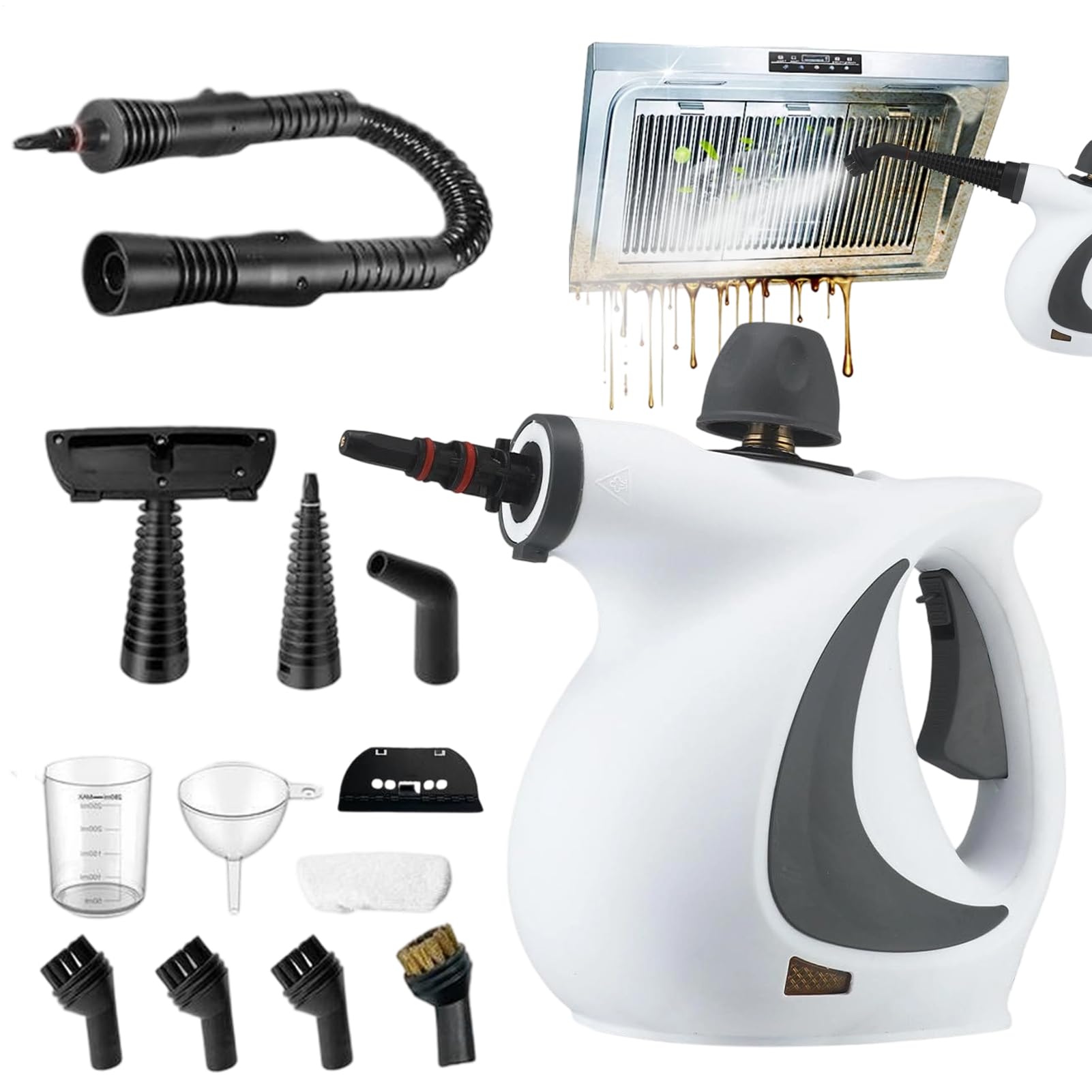 Limpiador de vapor,Limpiador de vapor de mano casa | Separador eléctrico con 12 accesorios para suelos de parquet Azulejos moqueta sofá zona animales Detalle Auto ropa alfombra