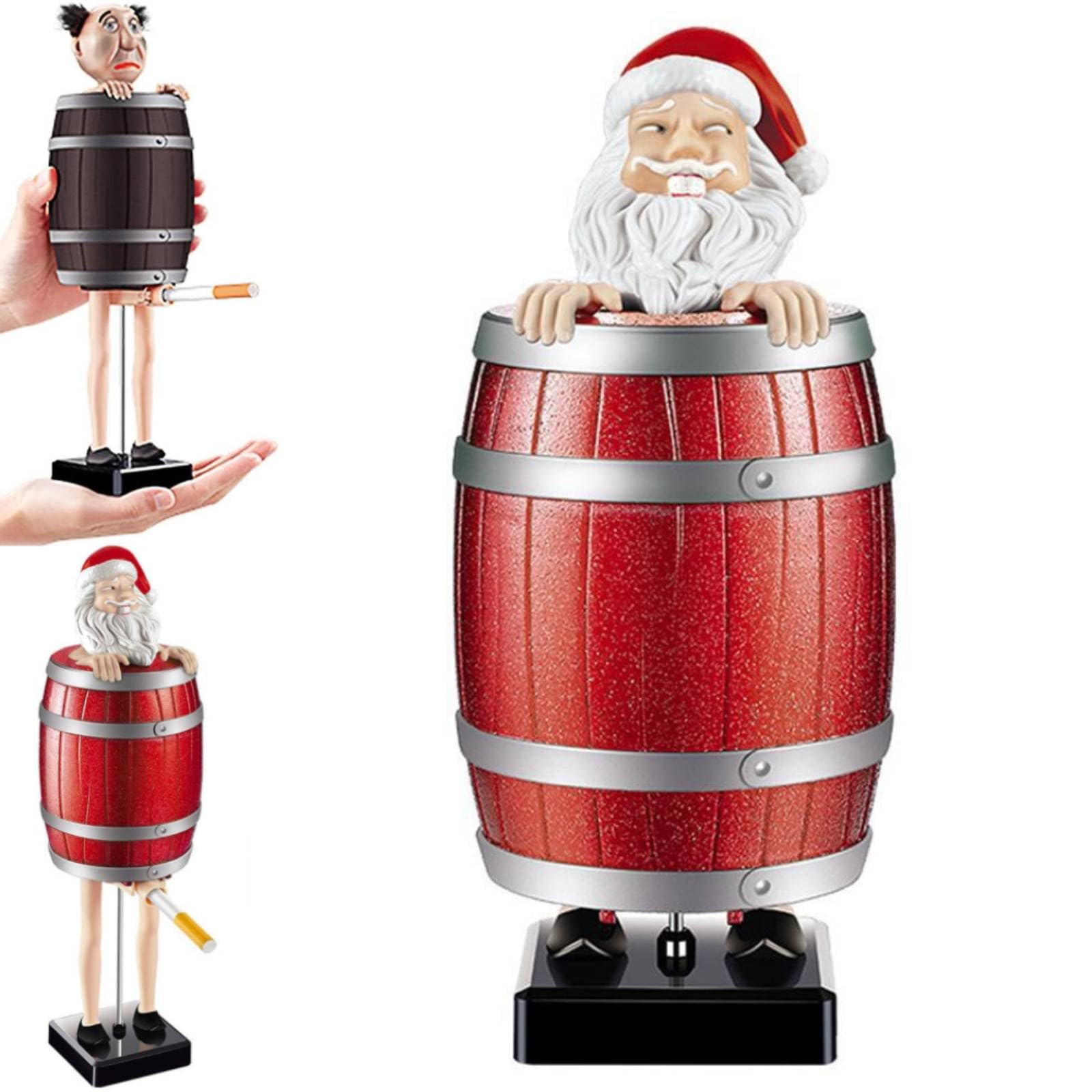 Amazon.com: Funny Automatic Cigarette Dispenser, Prank PopUp Cigarette  Holder Box Strange Uncle/Santa Claus in The Wooden Barrel Cigarette Case,  Creative Spoof Figurines (Santa Claus) : Health & Household