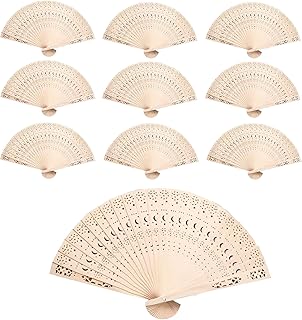 Wooden Handheld Paper Fan for Wedding Souvenir Gift