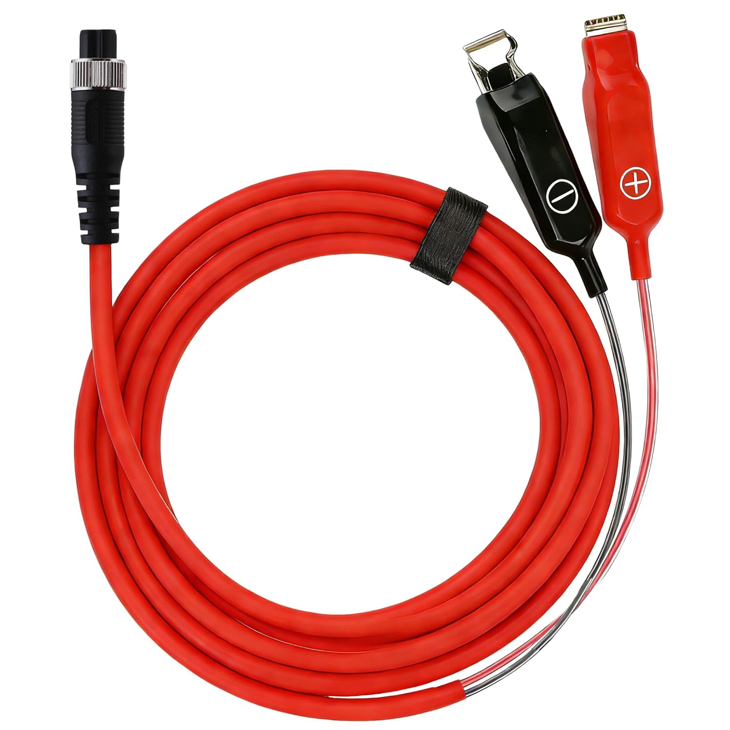 Power Cord Cable 10 FT (300 CM) Compatible for Daiwa Tanacom Seaborg Leobritz, Shimano Plays BeastMaster ForceMaster Electric Fishing Reels (Black (1 Pc) + Red (1 Pc))