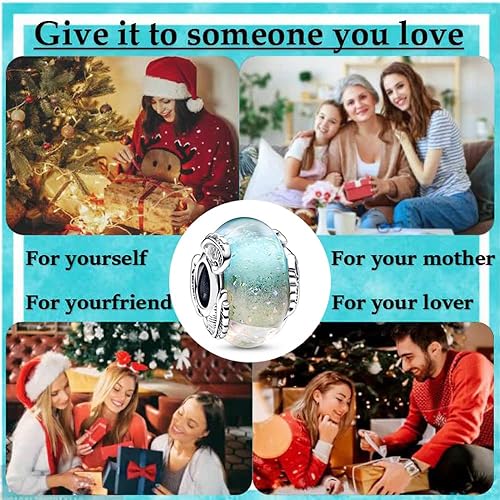 Miniatura 3 de Dijes de plata de ley 925 con circonita cúbica para mujer, pulseras y collares, Día de la Madre para mujer