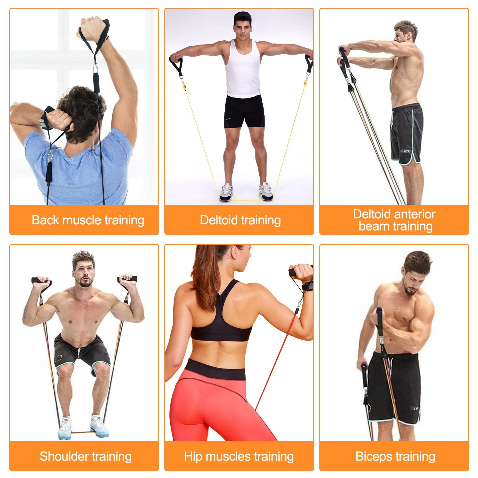 Set 5 Elastici Fitness - Fasce Di Resistenza Per Allenamento, Pilates E Glutei - Foto 2