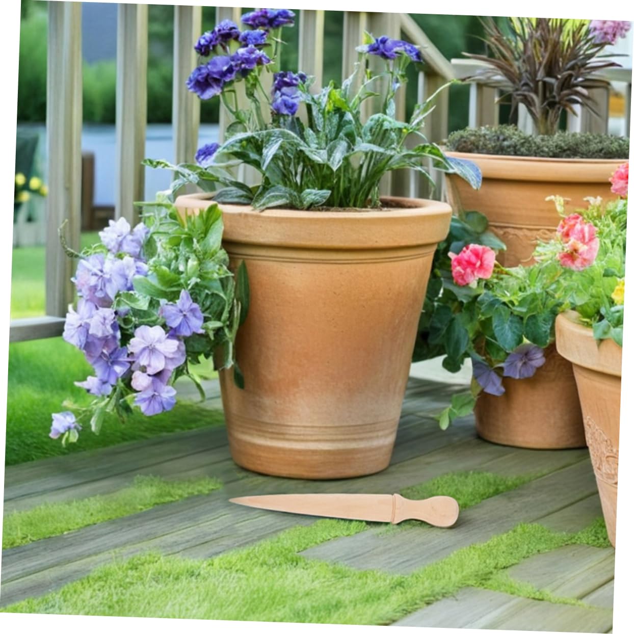 Hemobllo Kit de 6 Herramientas de Plantación de Madera Mango para Jardinería, Excavadora Fácil de Limpiar y Versátil para Plantar y Excavar Tierra