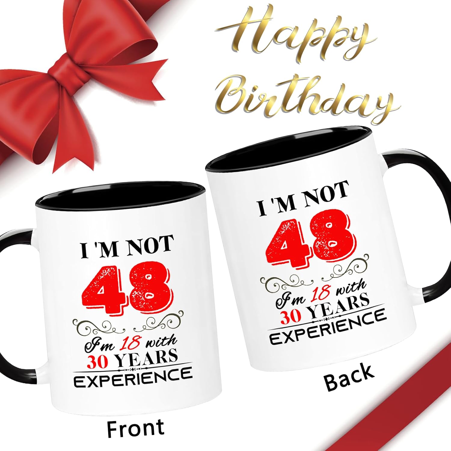 1978 48th Birthday Mug for Women Men, Turning 48 Year Old Birthday Gifts for Mom, Dad, Grandma, Grandpa, Wife, Husband, Daughter, Sister, Best Friends, Coworkers, Her, Him, 11oz Coffee Cup - Image 2
