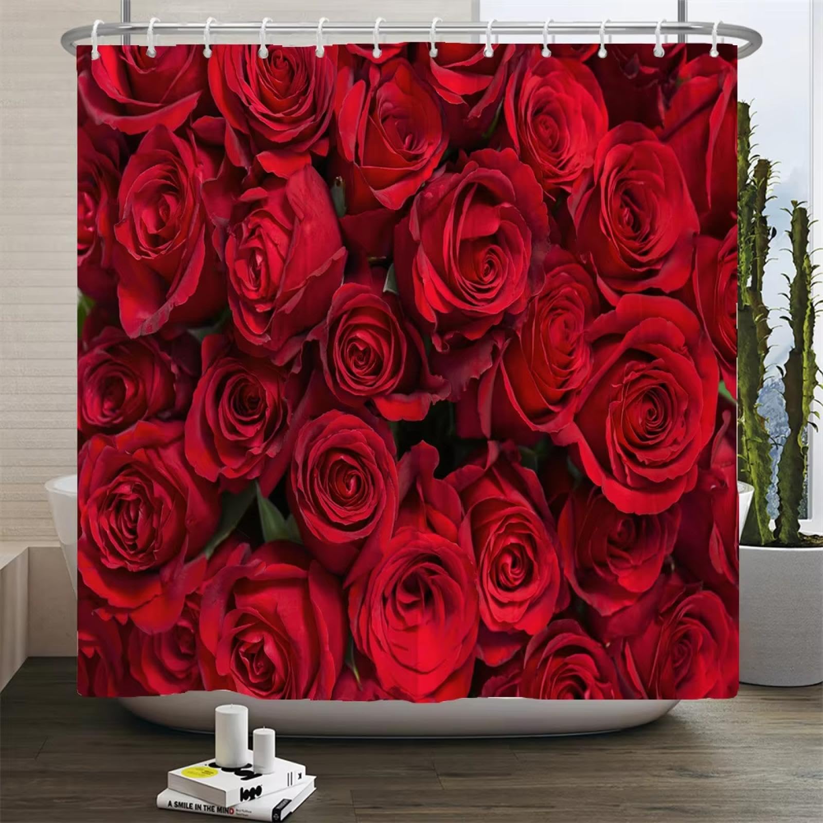 Rideau de douche imperméable motif fleurs 135x187 pour rideaux salle de bain