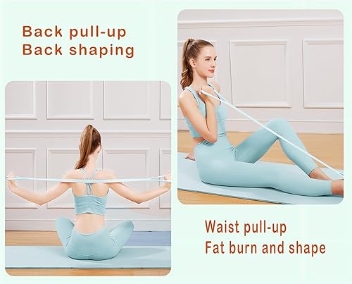 Miniatura 7 de Figure 8 Resistance Band, Arm Back Shoulder Exercise Elastic Rope Stretch Fitness Band, Foot, Leg, Hand Stretcher, Arm Exerciser for Yoga Pilates