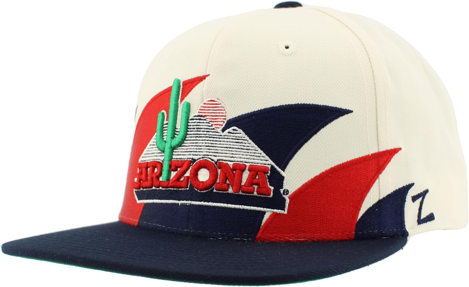 ZHATS Standard NCAA Officially Licensed Hat Flat Snapback Z11 Retro Sharktooth, Team Color, One Size