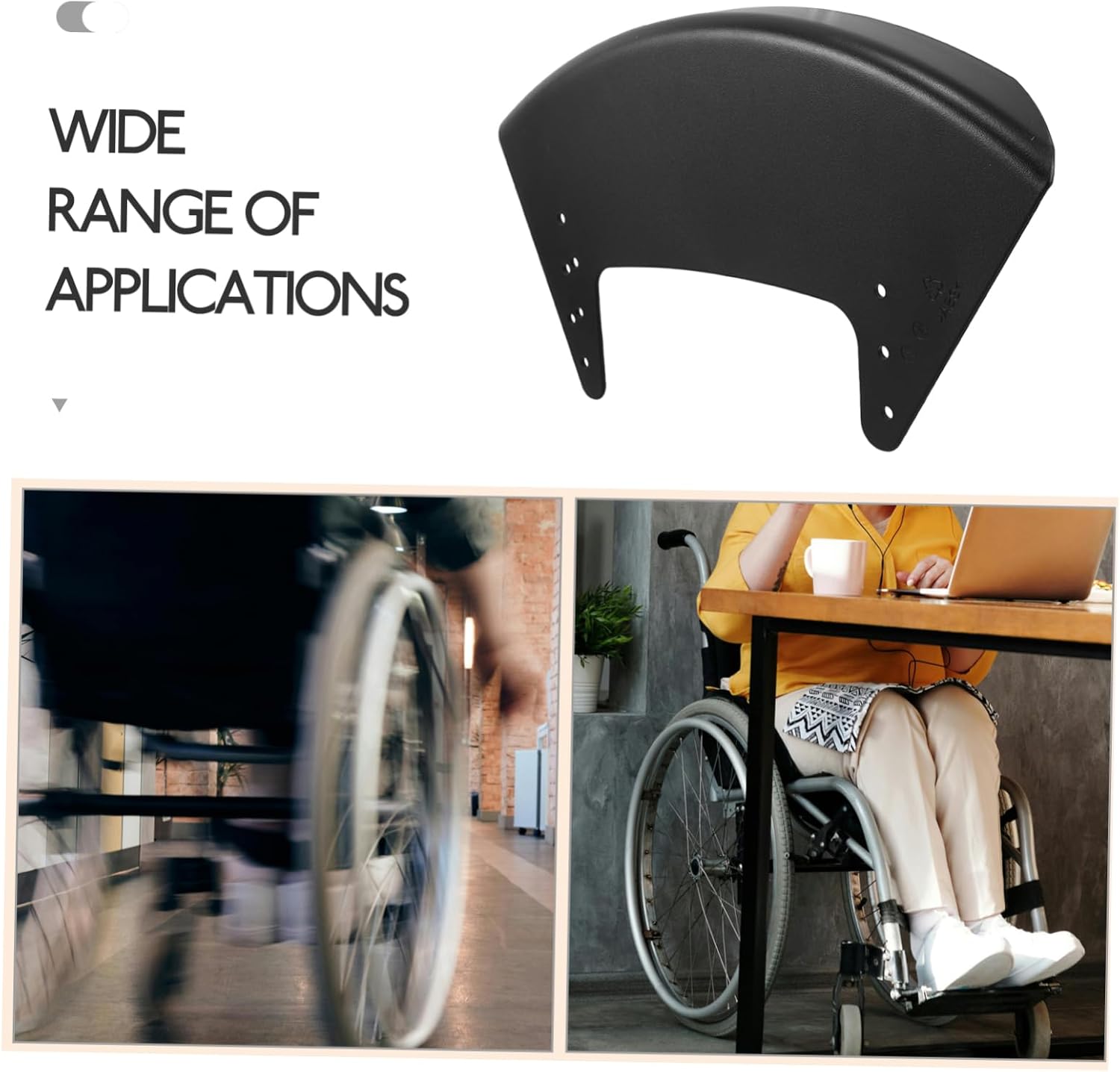Condition photo showing New/Like New for fomiyes wheelchair mudguards 2pcs side guards for sports wheelchairs - lightweight, easy to install - for outdoor & indoor use - ideal for athletes & active users (black pair)